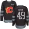 Black Men's Andrew Basha Authentic Calgary Flames 1917-2017 100th Anniversary Jersey
