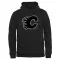 Black Men's Calgary Flames Rink Warrior Pullover Hoodie