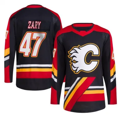 Black Men's Connor Zary Authentic Calgary Flames Reverse Retro 2.0 Jersey