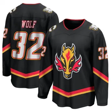 Black Men's Dustin Wolf Breakaway Calgary Flames 2022/23 Alternate Premier Jersey