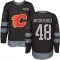 Black Men's Hunter Brzustewicz Authentic Calgary Flames 1917-2017 100th Anniversary Jersey