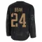 Black Men's Jake Bean Premium Calgary Flames 2024 Military Appreciation Practice Jersey