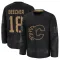 Black Men's John Beecher Premium Calgary Flames 2024 Military Appreciation Practice Jersey