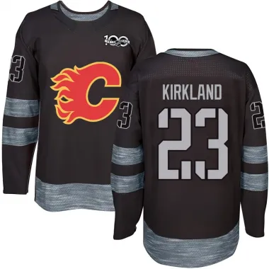 Black Men's Justin Kirkland Authentic Calgary Flames 1917-2017 100th Anniversary Jersey