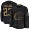 Black Men's Justin Kirkland Premium Calgary Flames 2024 Military Appreciation Practice Jersey