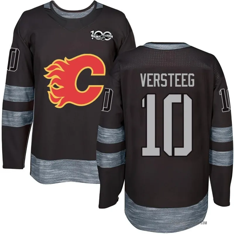 Black Men's Kris Versteeg Authentic Calgary Flames 1917-2017 100th Anniversary Jersey