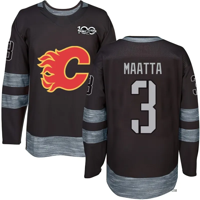 Black Men's Olli Maatta Authentic Calgary Flames 1917-2017 100th Anniversary Jersey