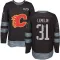 Black Men's Rejean Lemelin Authentic Calgary Flames 1917-2017 100th Anniversary Jersey
