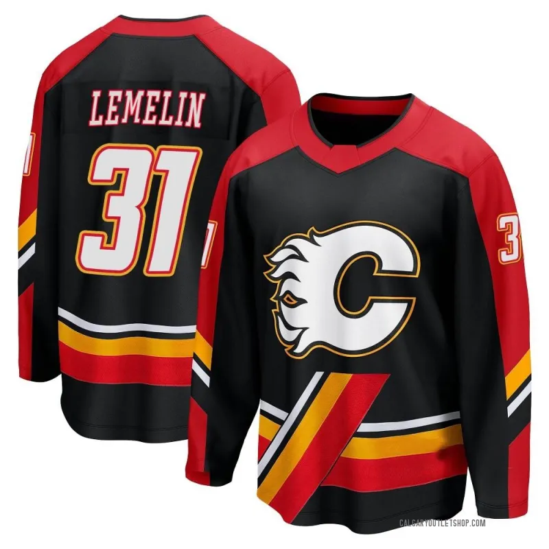 Black Men's Rejean Lemelin Breakaway Calgary Flames Special Edition 2.0 Jersey