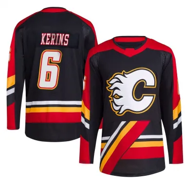 Black Men's Rory Kerins Authentic Calgary Flames Reverse Retro 2.0 Jersey