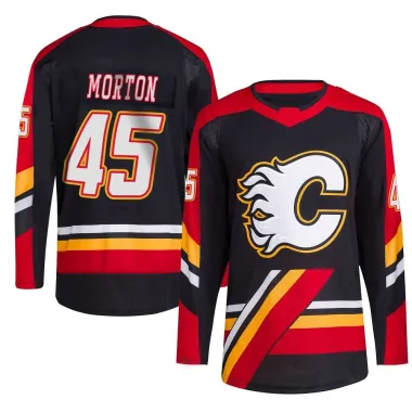 Black Men's Sam Morton Authentic Calgary Flames Reverse Retro 2.0 Jersey