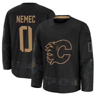 Black Men's Simon Nemec Premium Calgary Flames 2024 Military Appreciation Practice Jersey
