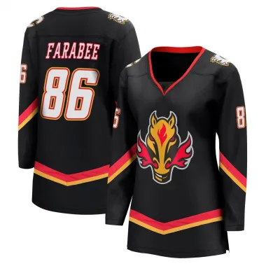 Black Women's Joel Farabee Breakaway Calgary Flames 2022/23 Alternate Premier Jersey