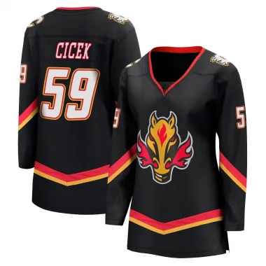 Black Women's Nick Cicek Breakaway Calgary Flames 2022/23 Alternate Premier Jersey