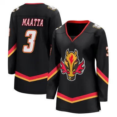 Black Women's Olli Maatta Breakaway Calgary Flames 2022/23 Alternate Premier Jersey