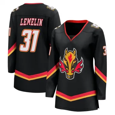 Black Women's Rejean Lemelin Breakaway Calgary Flames 2022/23 Alternate Premier Jersey