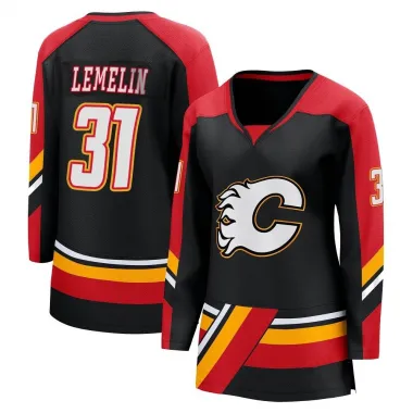 Black Women's Rejean Lemelin Breakaway Calgary Flames Special Edition 2.0 Jersey