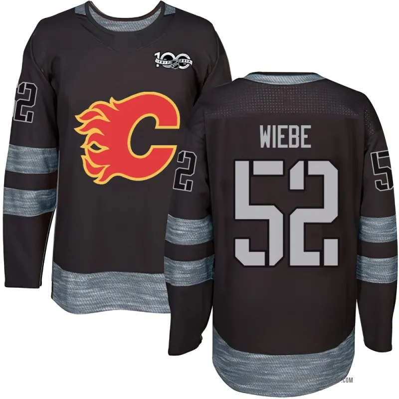 Black Youth Abram Wiebe Authentic Calgary Flames 1917-2017 100th Anniversary Jersey
