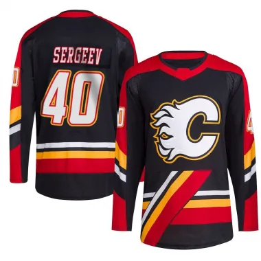 Black Youth Arsenii Sergeev Authentic Calgary Flames Reverse Retro 2.0 Jersey