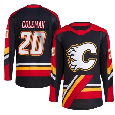 Black Youth Blake Coleman Authentic Calgary Flames Reverse Retro 2.0 Jersey