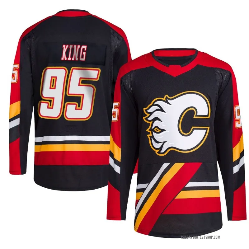 Black Youth Carter King Authentic Calgary Flames Reverse Retro 2.0 Jersey