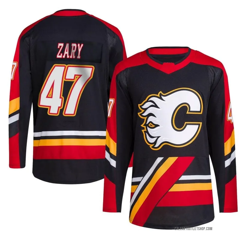 Black Youth Connor Zary Authentic Calgary Flames Reverse Retro 2.0 Jersey