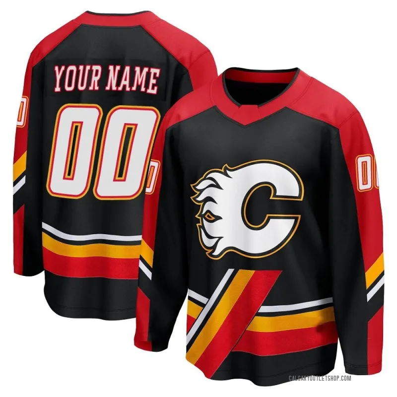 Black Youth Custom Breakaway Calgary Flames Special Edition 2.0 Jersey