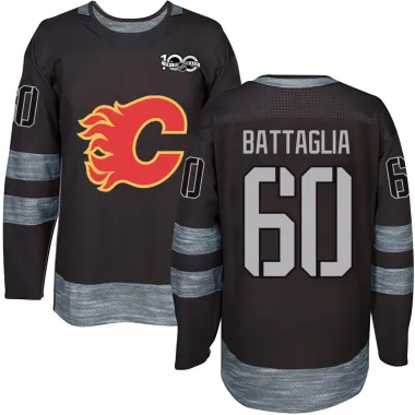 Black Youth Jacob Battaglia Authentic Calgary Flames 1917-2017 100th Anniversary Jersey