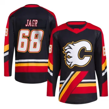 Black Youth Jaromir Jagr Authentic Calgary Flames Reverse Retro 2.0 Jersey