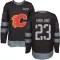 Black Youth Justin Kirkland Authentic Calgary Flames 1917-2017 100th Anniversary Jersey