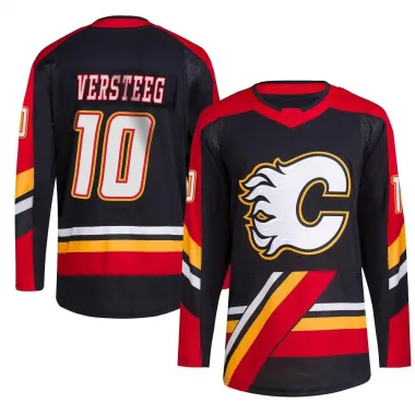 Black Youth Kris Versteeg Authentic Calgary Flames Reverse Retro 2.0 Jersey