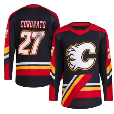 Black Youth Matt Coronato Authentic Calgary Flames Reverse Retro 2.0 Jersey