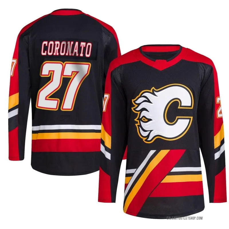 Black Youth Matt Coronato Authentic Calgary Flames Reverse Retro 2.0 Jersey