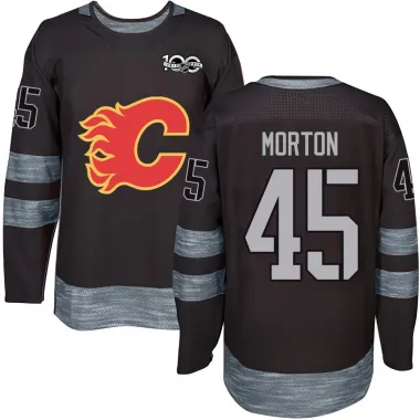 Black Youth Sam Morton Authentic Calgary Flames 1917-2017 100th Anniversary Jersey