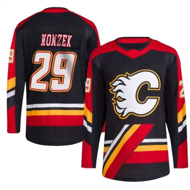 Black Youth Samuel Honzek Authentic Calgary Flames Reverse Retro 2.0 Jersey