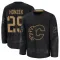 Black Youth Samuel Honzek Premium Calgary Flames 2024 Military Appreciation Practice Jersey