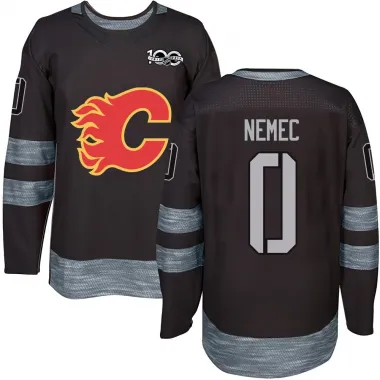 Black Youth Simon Nemec Authentic Calgary Flames 1917-2017 100th Anniversary Jersey