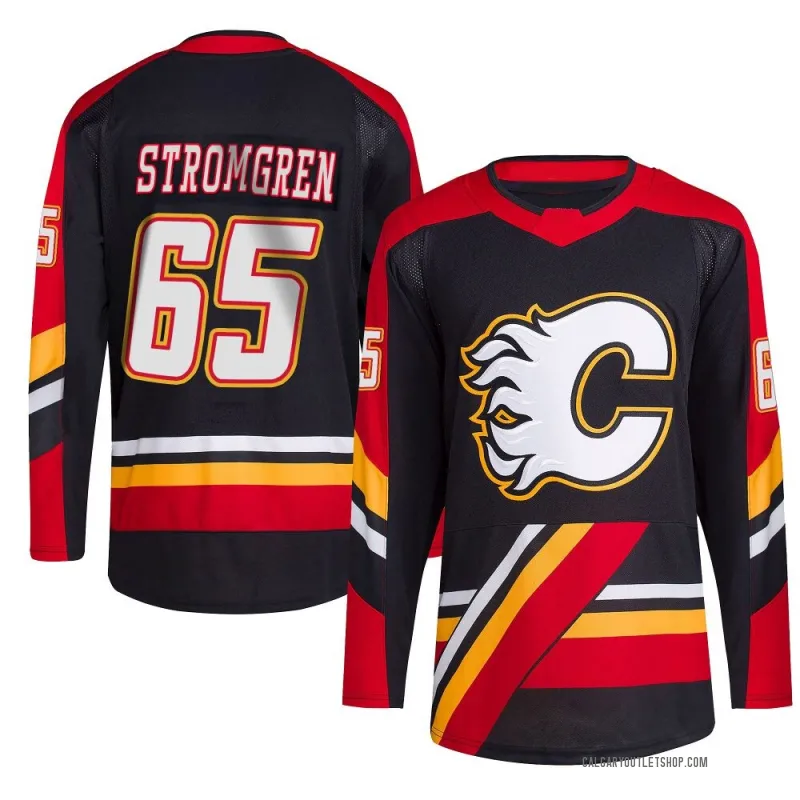 Black Youth William Stromgren Authentic Calgary Flames Reverse Retro 2.0 Jersey