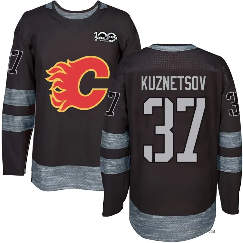 Black Youth Yan Kuznetsov Authentic Calgary Flames 1917-2017 100th Anniversary Jersey