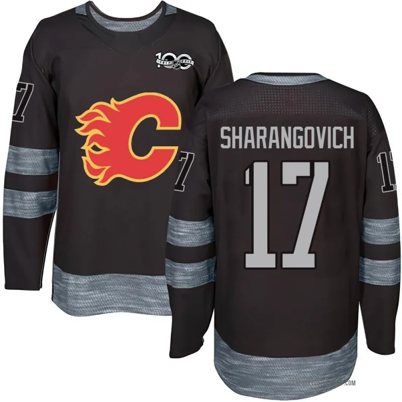 Black Youth Yegor Sharangovich Authentic Calgary Flames 1917-2017 100th Anniversary Jersey