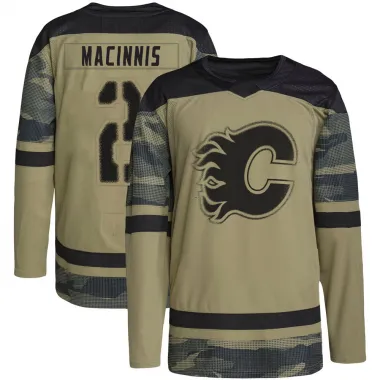 Camo Men's Al MacInnis Authentic Calgary Flames Military Appreciation Practice Jersey