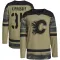 Camo Men's Miikka Kiprusoff Authentic Calgary Flames Military Appreciation Practice Jersey
