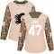 Camo Women's Connor Zary Authentic Calgary Flames Veterans Day Practice Jersey