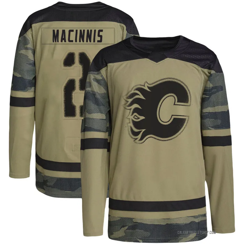 Camo Youth Al MacInnis Authentic Calgary Flames Military Appreciation Practice Jersey