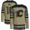 Camo Youth Brett Hull Authentic Calgary Flames Military Appreciation Practice Jersey