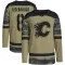Camo Youth Doug Risebrough Authentic Calgary Flames Military Appreciation Practice Jersey