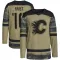 Camo Youth Morgan Frost Authentic Calgary Flames Military Appreciation Practice Jersey