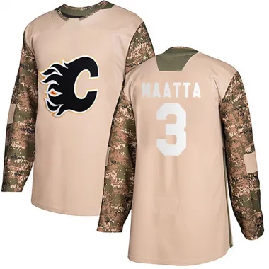 Camo Youth Olli Maatta Authentic Calgary Flames Veterans Day Practice Jersey