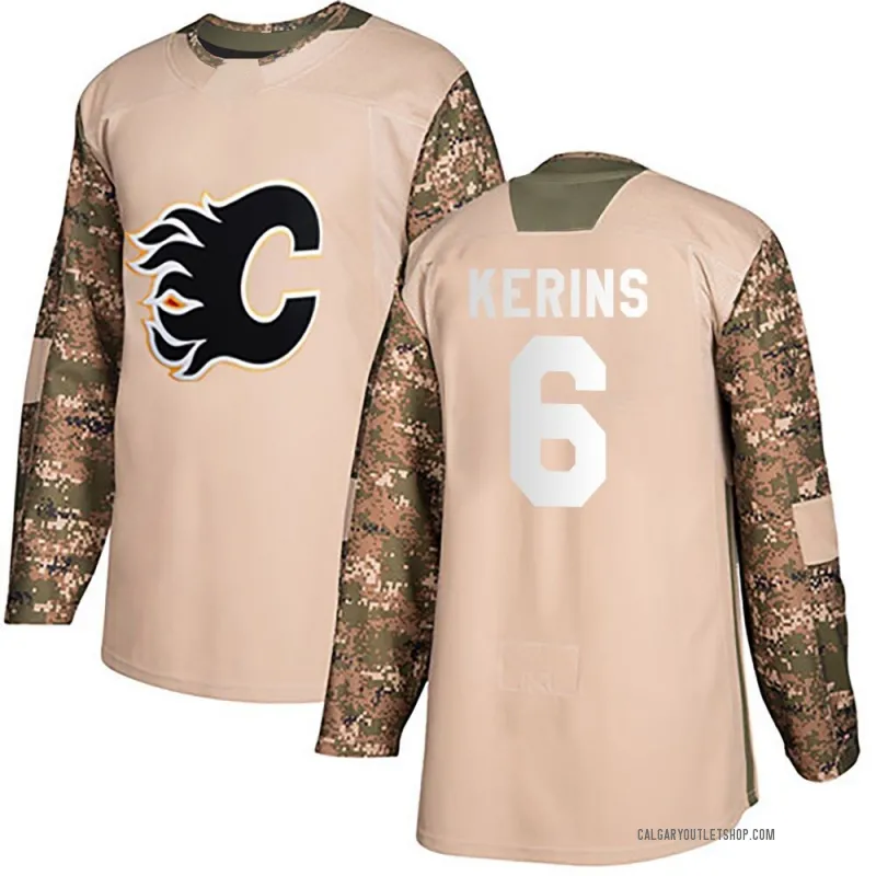Camo Youth Rory Kerins Authentic Calgary Flames Veterans Day Practice Jersey