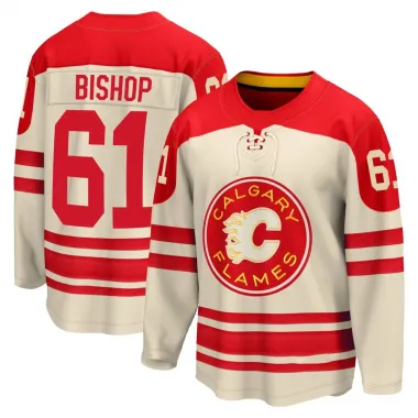 Cream Men's Clark Bishop Breakaway Calgary Flames 2023 Heritage Classic Premier Jersey